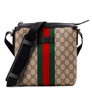 Gucci GG Supreme Flat Messenger Crossbody